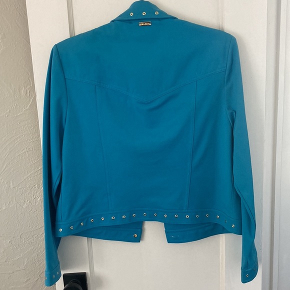 St. John sport blue western jacket - Picture 3 of 6